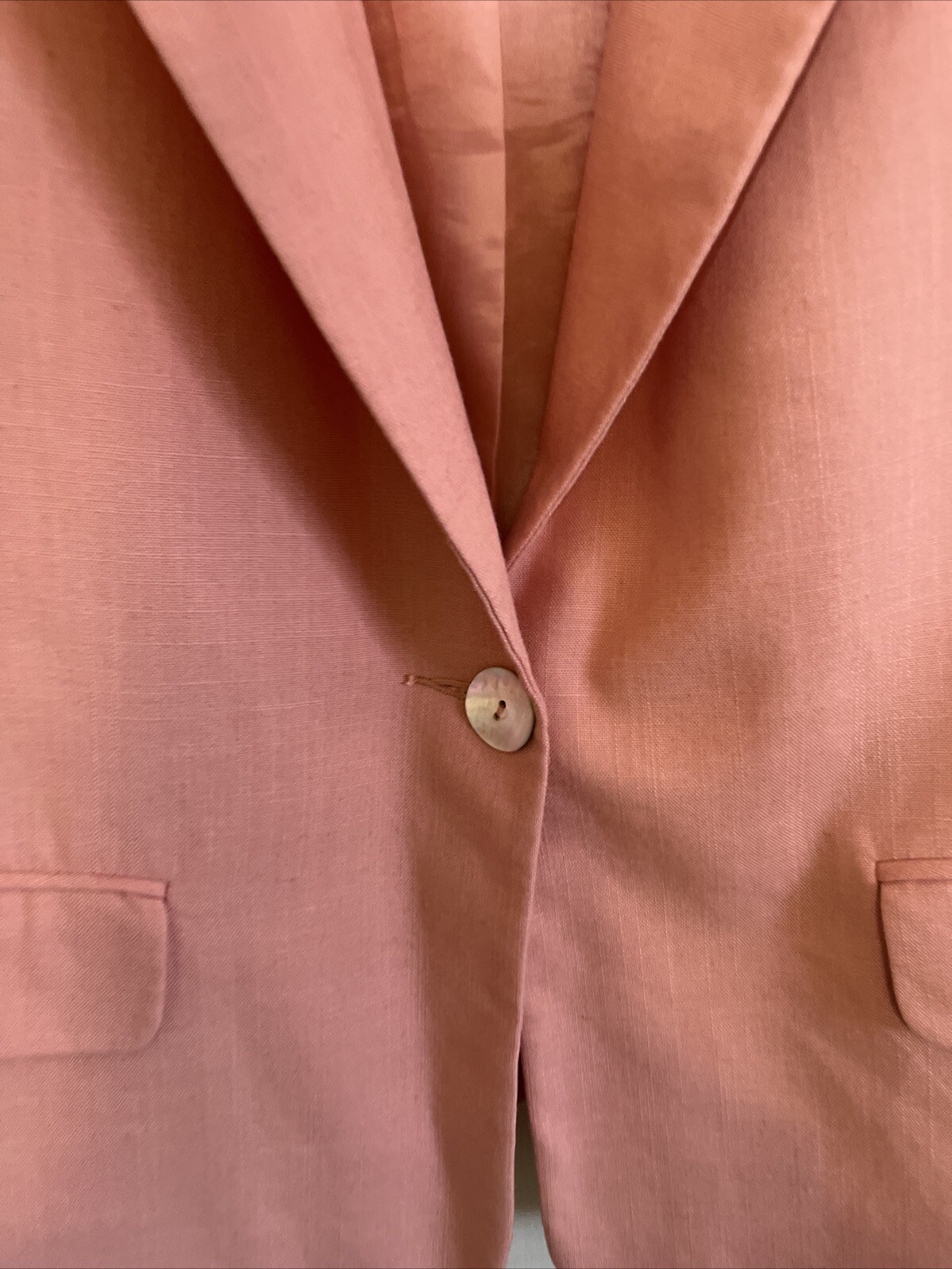 Vintage Koret Apricot Peach Lined Blazer Jacket Plus Size 18W Petite Lined