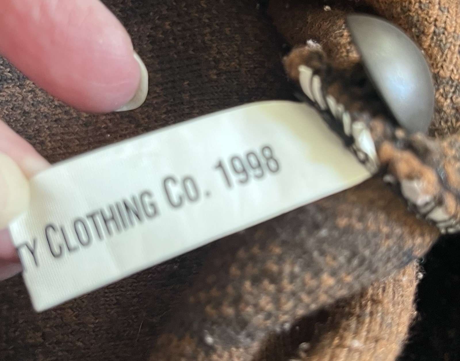 County Clothing Co. 1990s Brown Black Dog Print Fleece Vest Size M