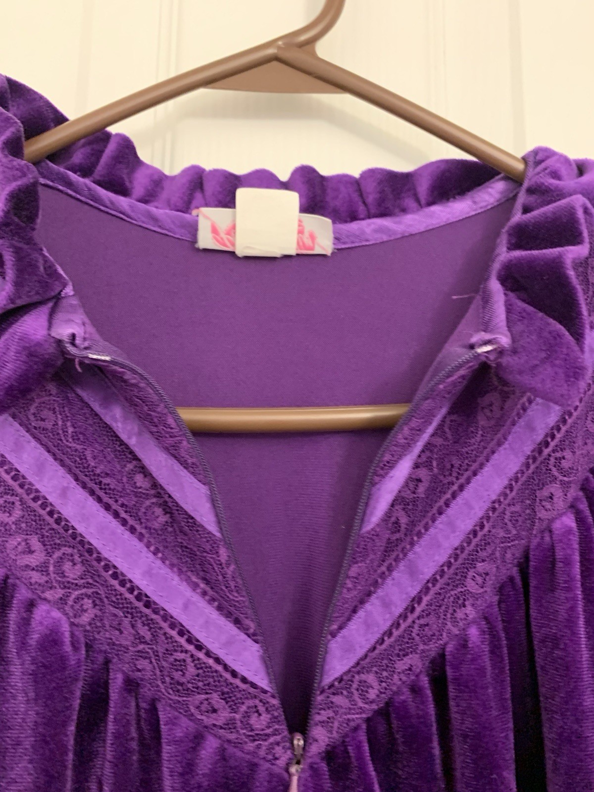 Vintage Reasa Martin USA Purple Crushed Velour Robe Please Read Description