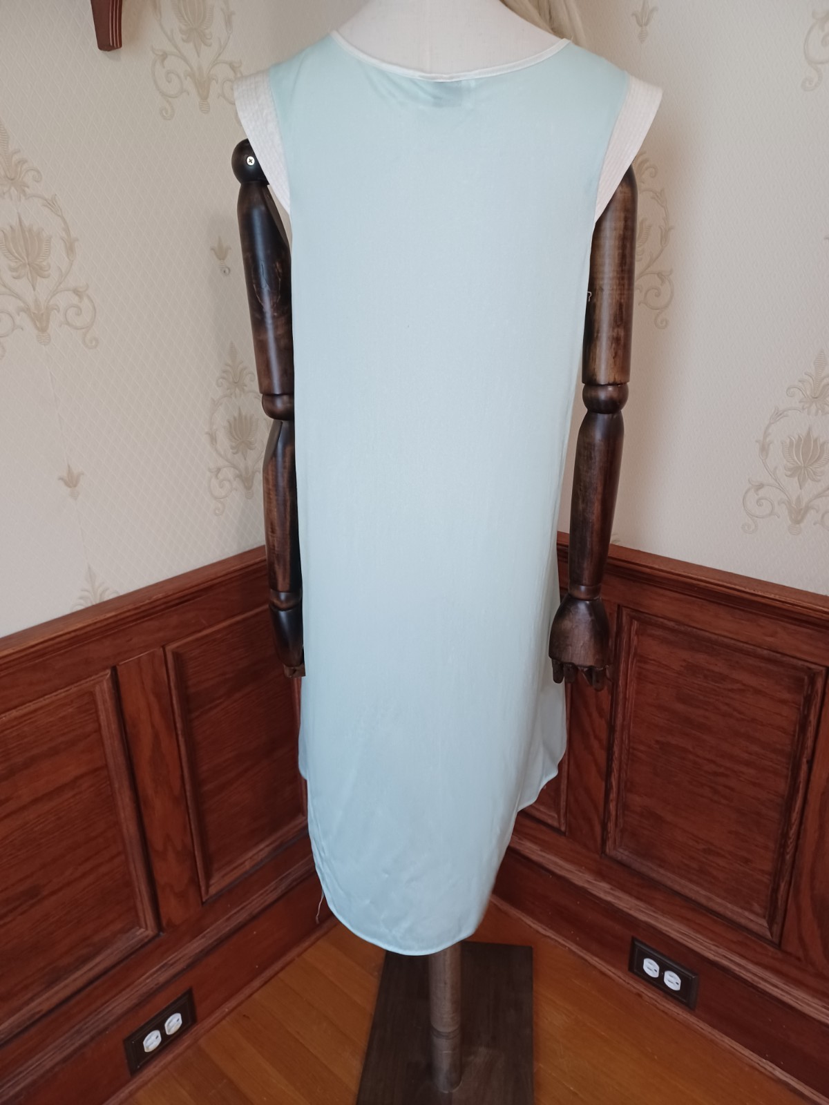 Vintage 1960s/70s Paramount Sea Green/Floral Fairy Cottagecore Lingerie Dress