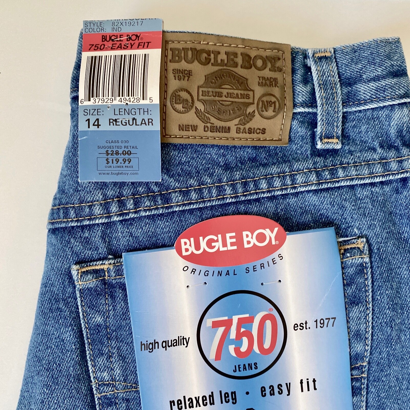 Bugle Boy Vintage Deadstock Mom Denim Jeans High Rise 31 x 30 14R 14″ Rise