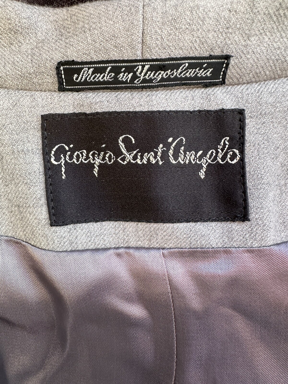 Giorgio Saint Angelo Womens Vintage Wool Blazer Size 14 Yugoslavia