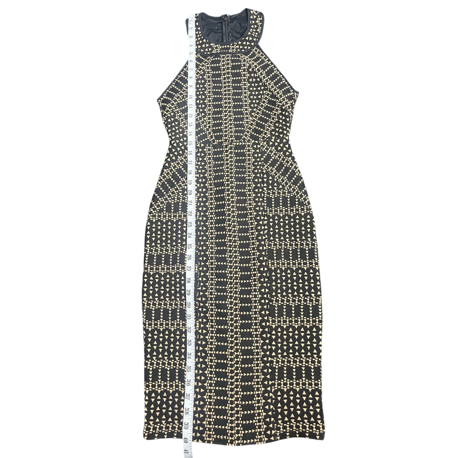 BCBG MAX AZRIA Dresses Sleeveless Dress Sweater Knit Beige Black Size XS