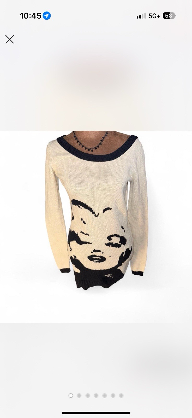 VINTAGE Betsey Johnson 90s/00s Pop Art Style Marilyn Monroe sweater Dress