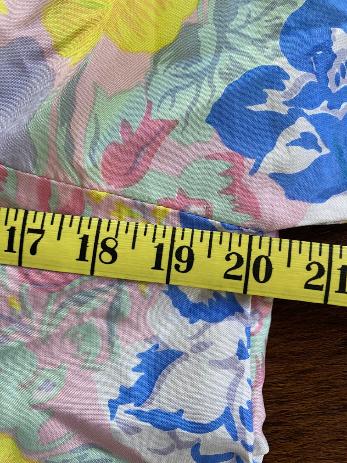 Vintage 60s Siamese Trader Floral Thai Silk Dress Muumuu Caftan Pockets Size P