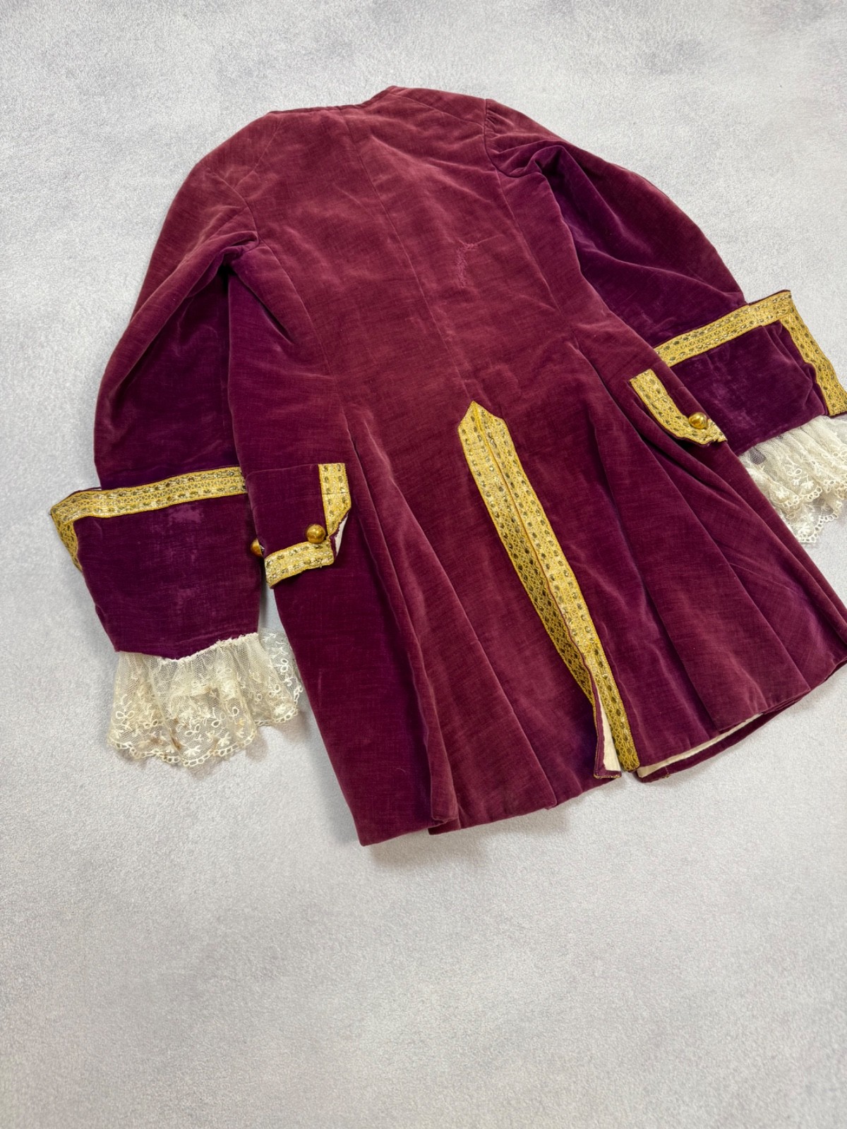 Rococo True Vintage Antique 18th Century Womens Frock Coat Jacket Red Very Rare