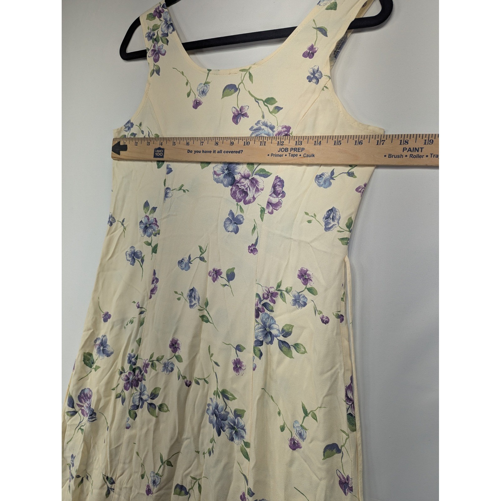 Vintage Los Angeles Gal 90s Floral Maxi Dress & Knit Jacket 2pc Set Cream Size 8