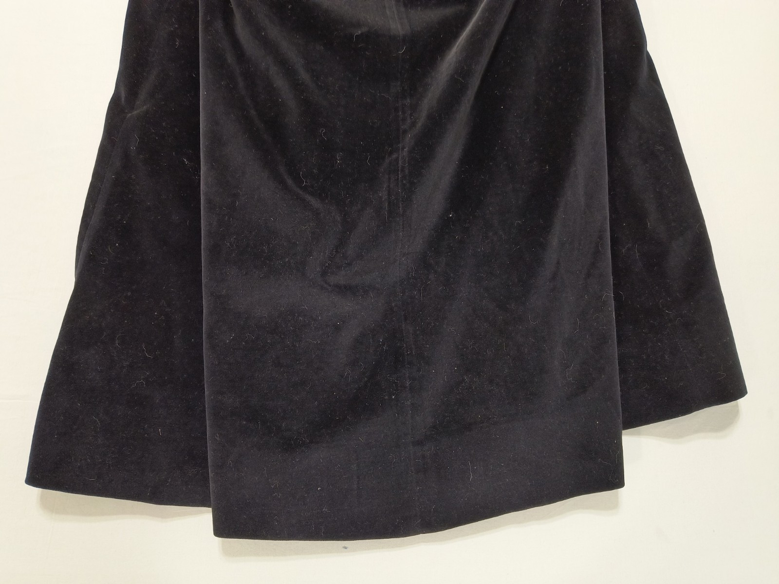 VTG 50s Original Candi Wrap Long Maxi Coat Union Made Black Velvet Witchy L Vamp