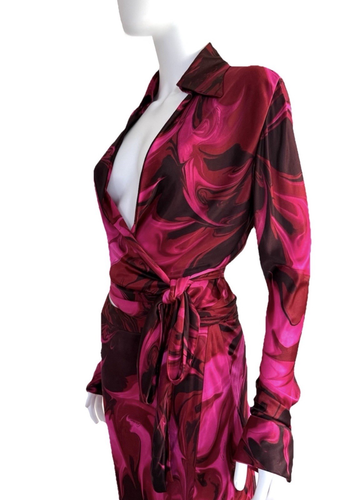 *GUCCI by TOM FORD* S/S 2001 “Liquid Magma” 2-Piece Wrap Top & Skirt Ensemble