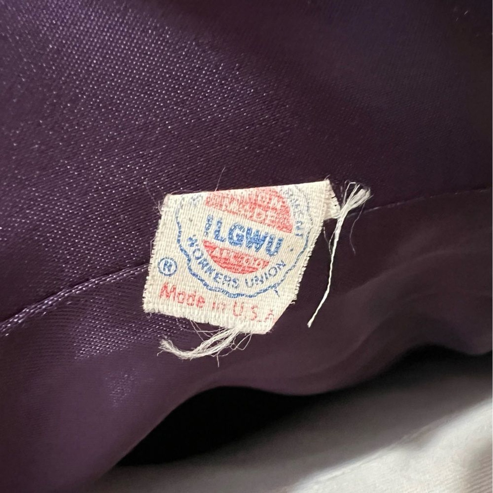 Fleurette Vintage Union Tag Virgin Wool Purple Jacket Coat Anglo Fabrics Merino