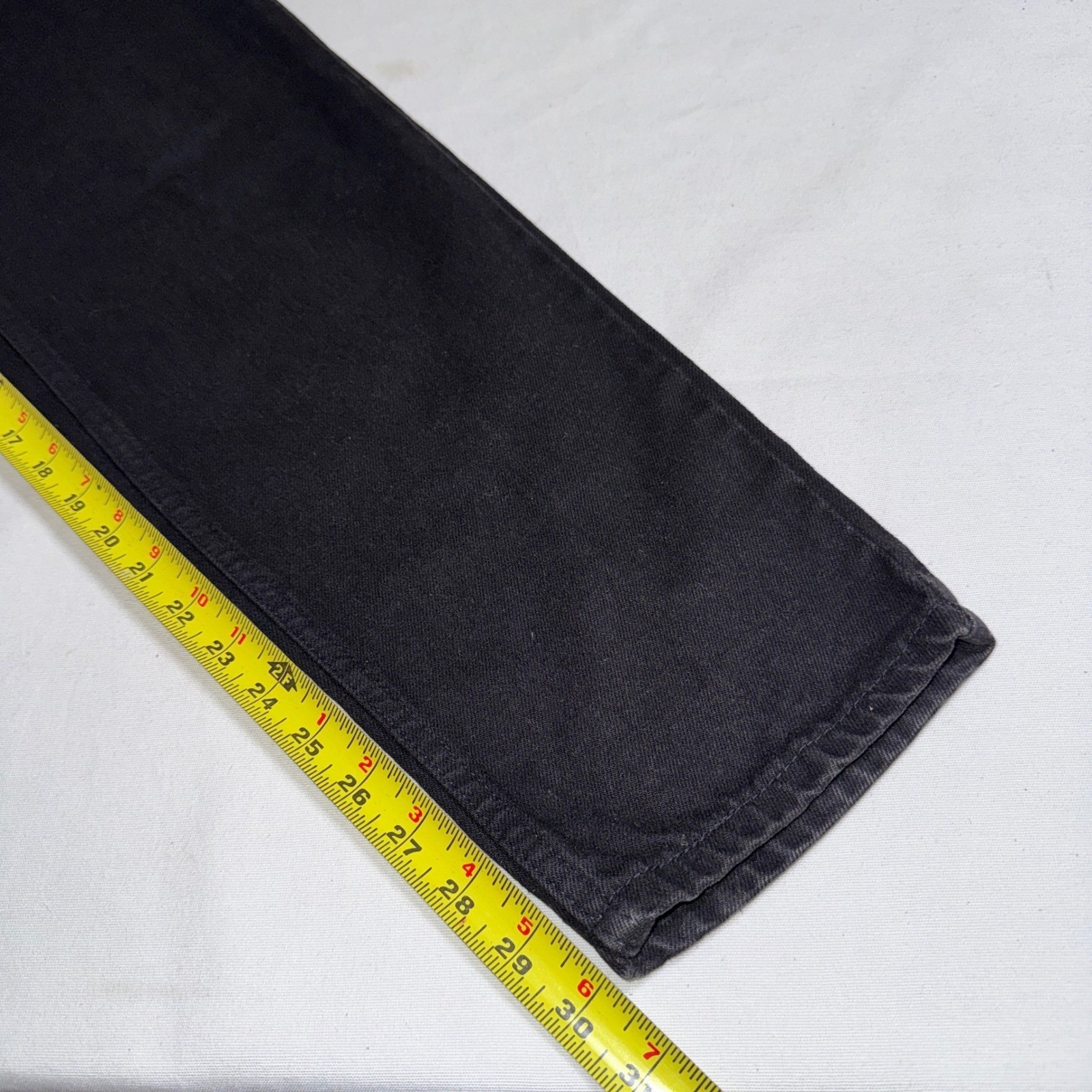 Vintage Levis 550 Relaxed Fit Tapered Leg Black Denim Jeans Womens 13 Med 31×30