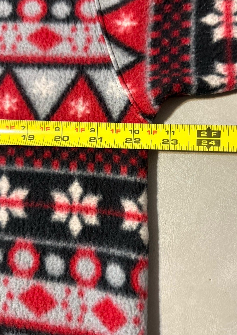 Vintage 90’s J.I.T. Sport Fleece Jacket Size 20W Full Zip Aztec Winter Print