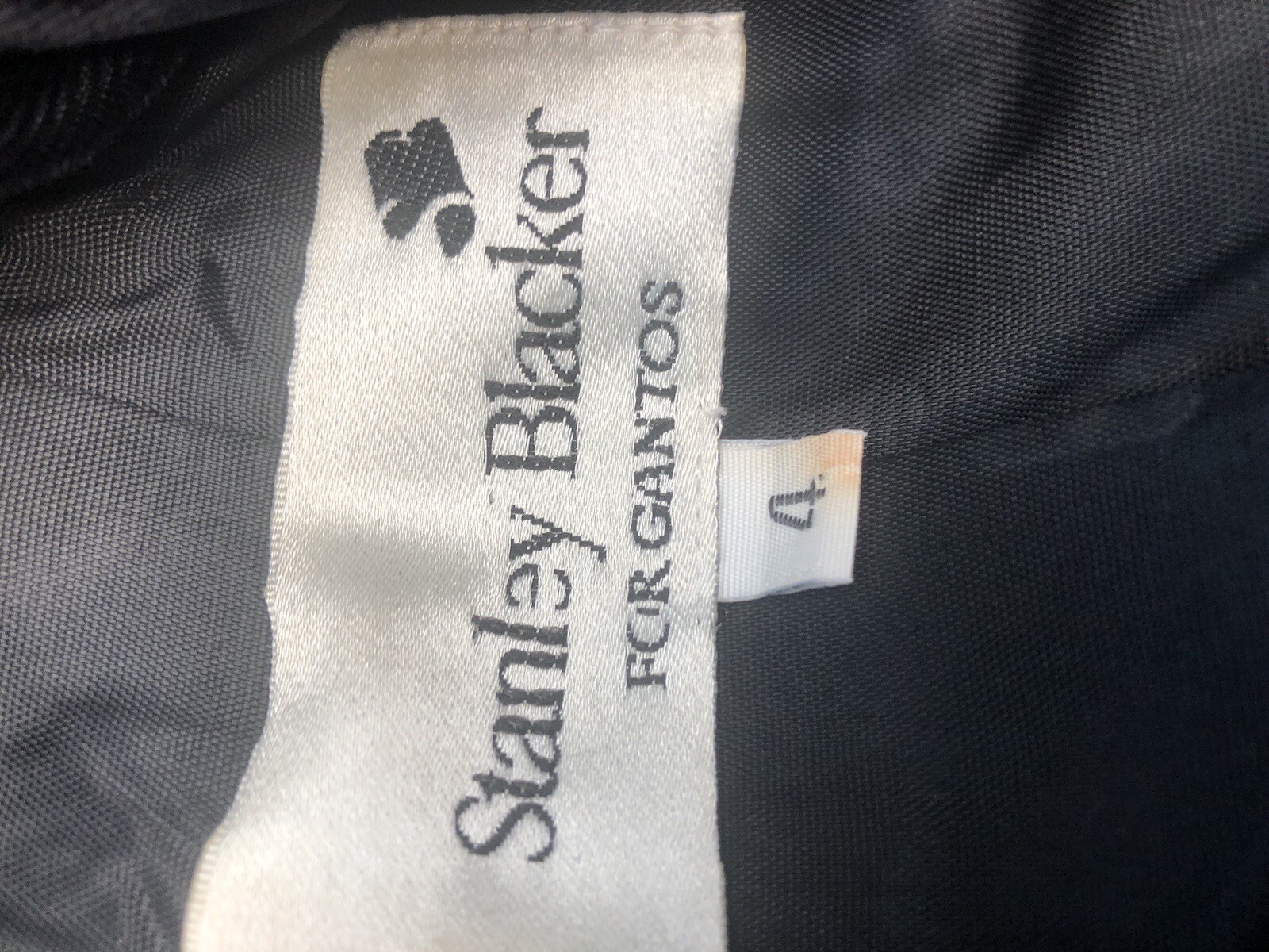 Vtg 80s Stanley Blacker For Gantos Black Gold Statement Cocktail Jacket S