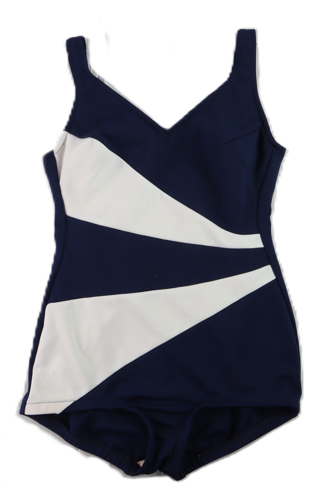 VTG 80s 90s ROBBY LEN Women’s 14 Blue White One Piece Swimsuit
