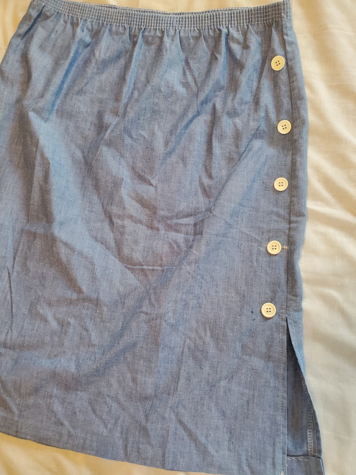 Vintage 80s Hunters Glen Blue Long Skirt Womens 13-14