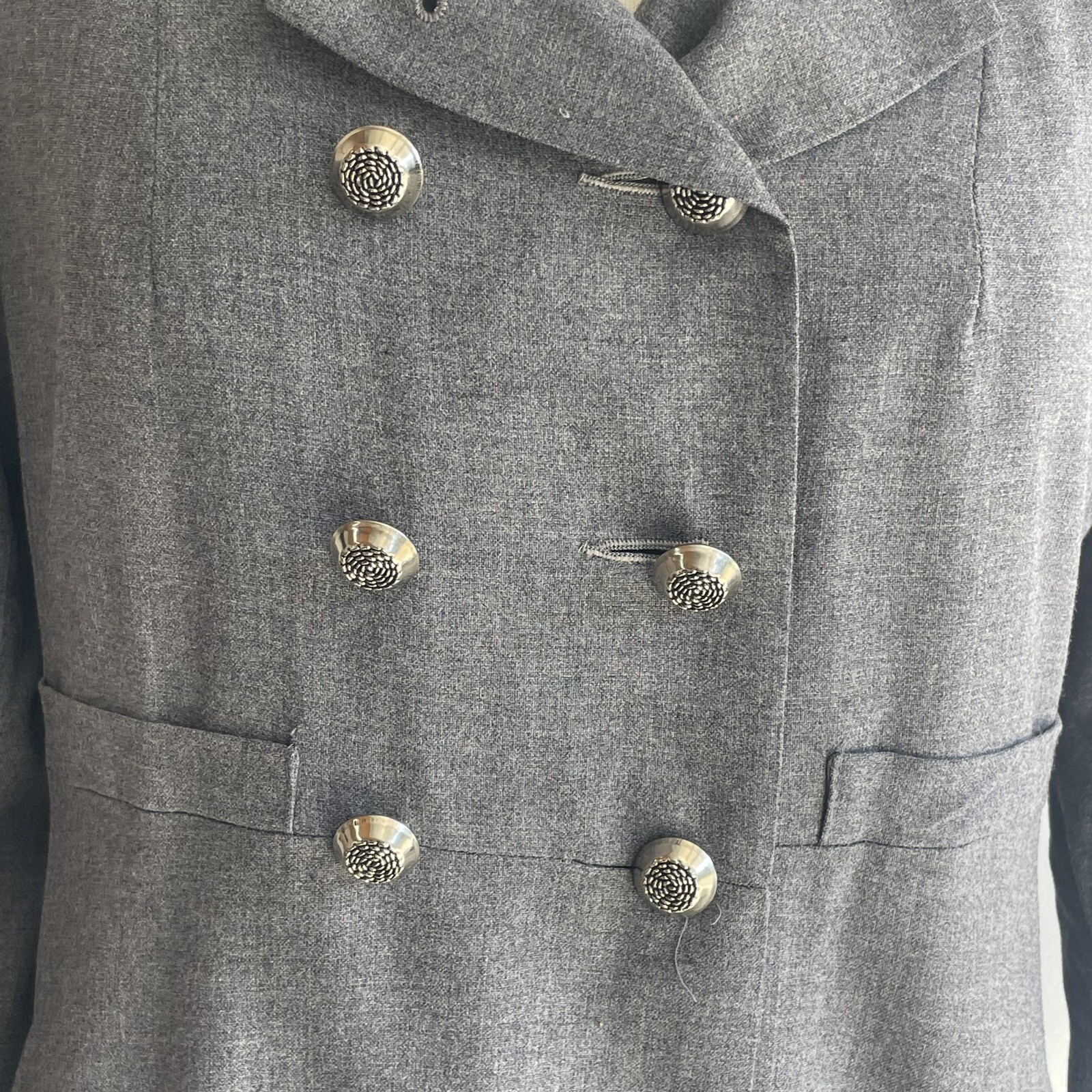 Vtg Jacobson’s Double Breasted Coat Dress Size 10 Polka dot Lined Made in USA
