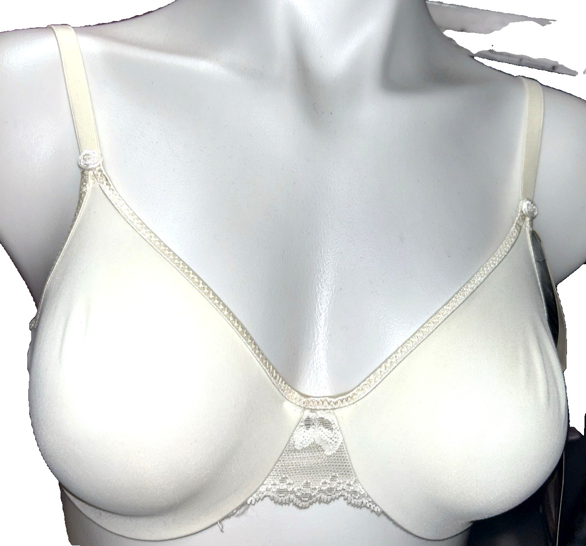 Vtg Barely There 4330 Invisible Look Underwire Bra 36B Ivory New JCPenney
