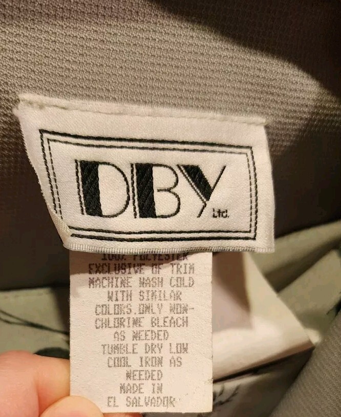 Vintage 90’s DBY Matching Dress & Jacket Set. Light Mint Green Size Medium Midi
