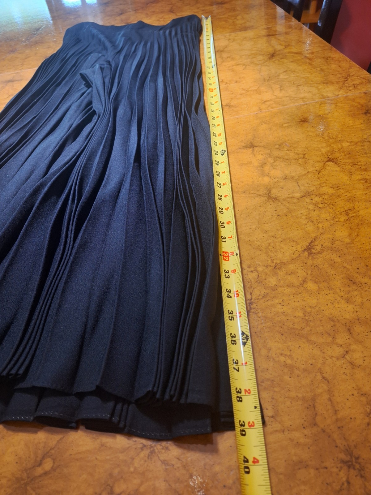 True VTG Mid-century Mod 1970s Accordion Knife Pleat Wide Leg Palazzo Pants S/M