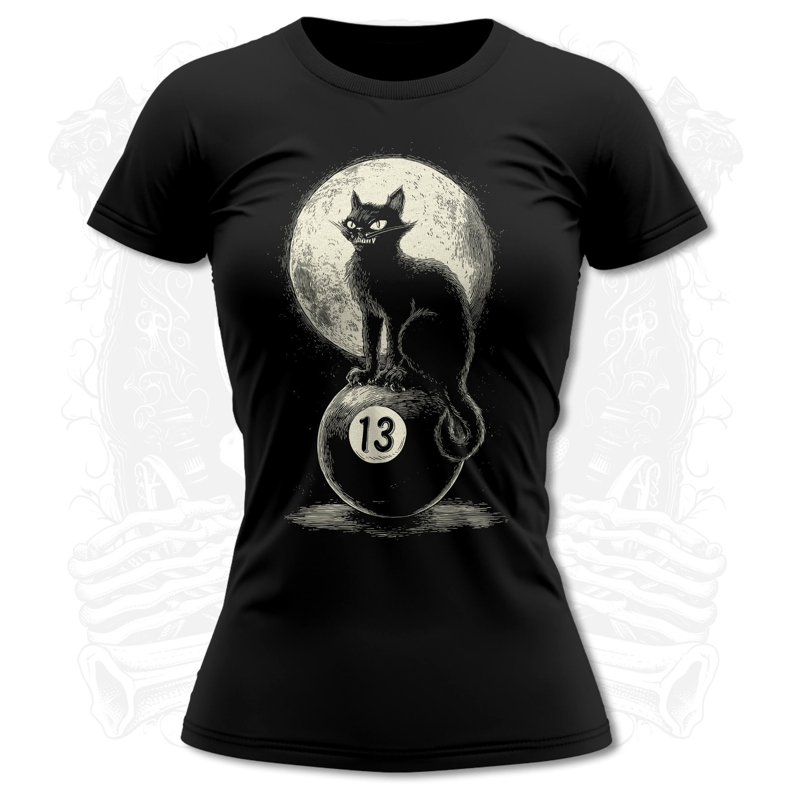 Lucky Number 13 Cat Women’s T-Shirt