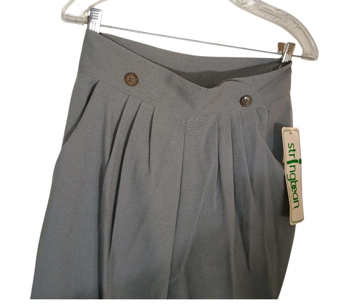 Vintage Stringbean Women’s 13/14 (14″X32) Deadstock USA Gray Dress Career Pants