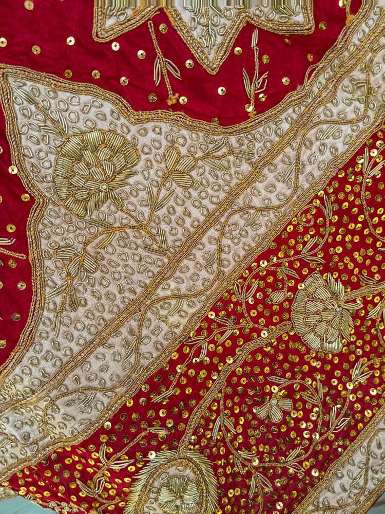 Indian Skirt Lehenga Woman Wedding Dress Vintage Embroidered Skirt VSS1005
