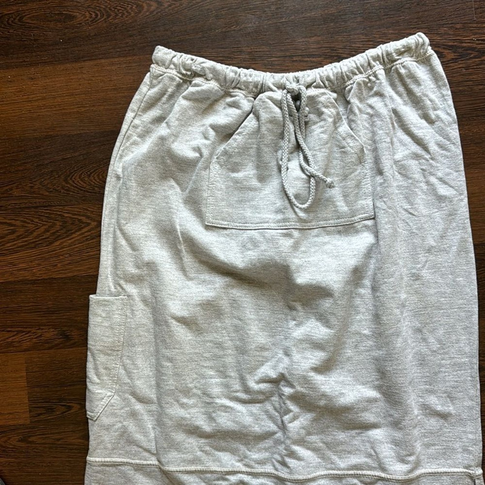 Nick & Sarah Vintage Two Piece Sweatshirt and Skirt Set Gray Large