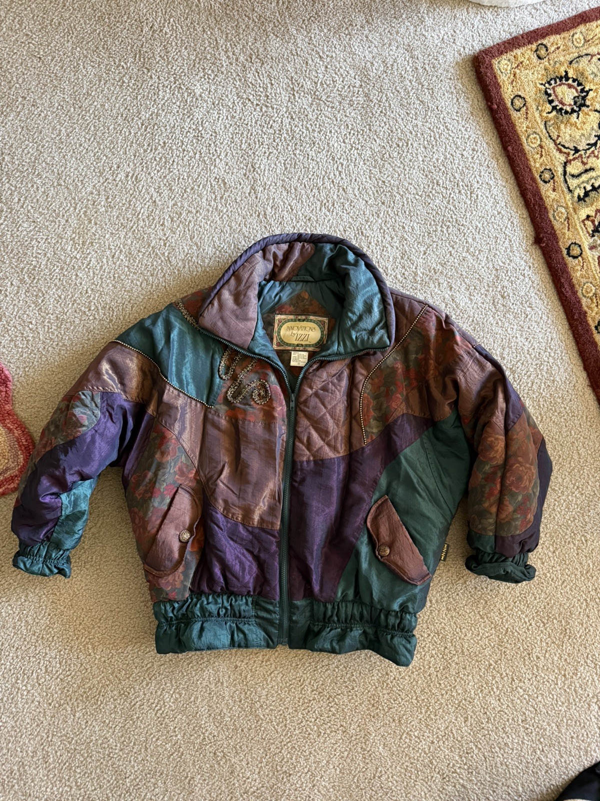 Vintage Winter Jacket Coat Innovations IZZI Collage medium Winter Multicolor 90s