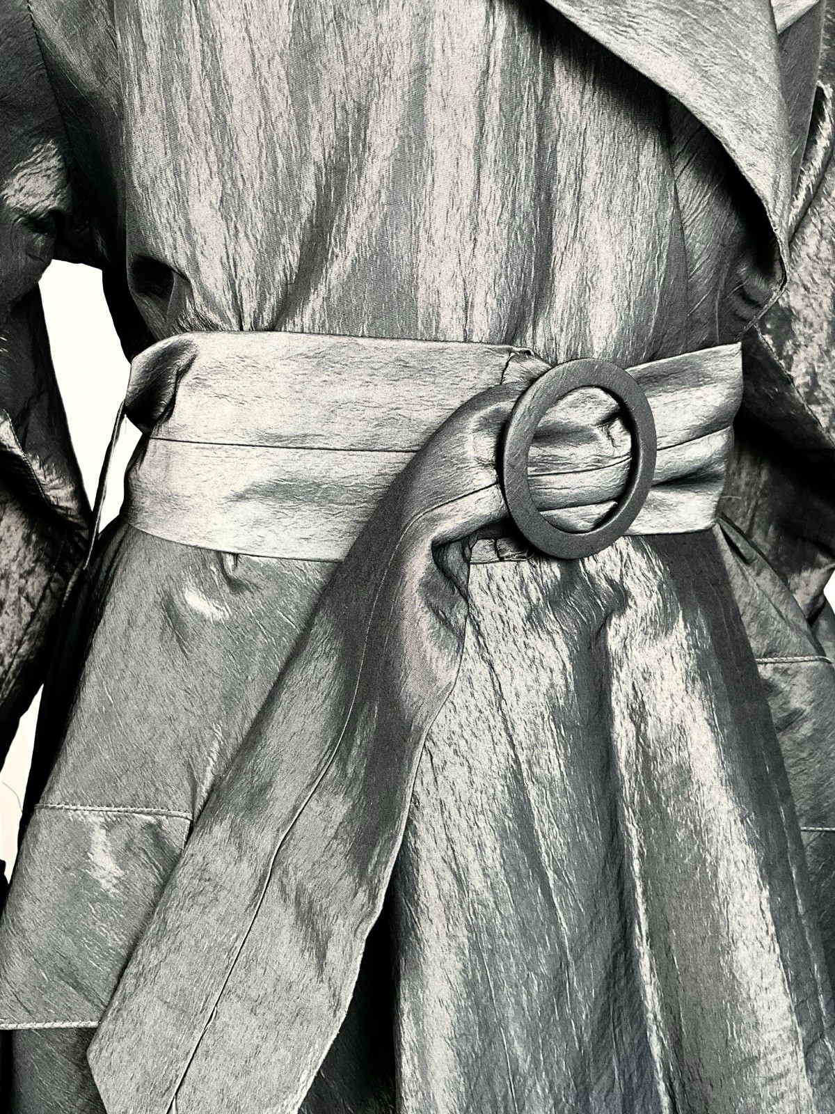 Vintage Early 1980’s Willi Smith WilliWear Taffeta Belted Hourglass Coat