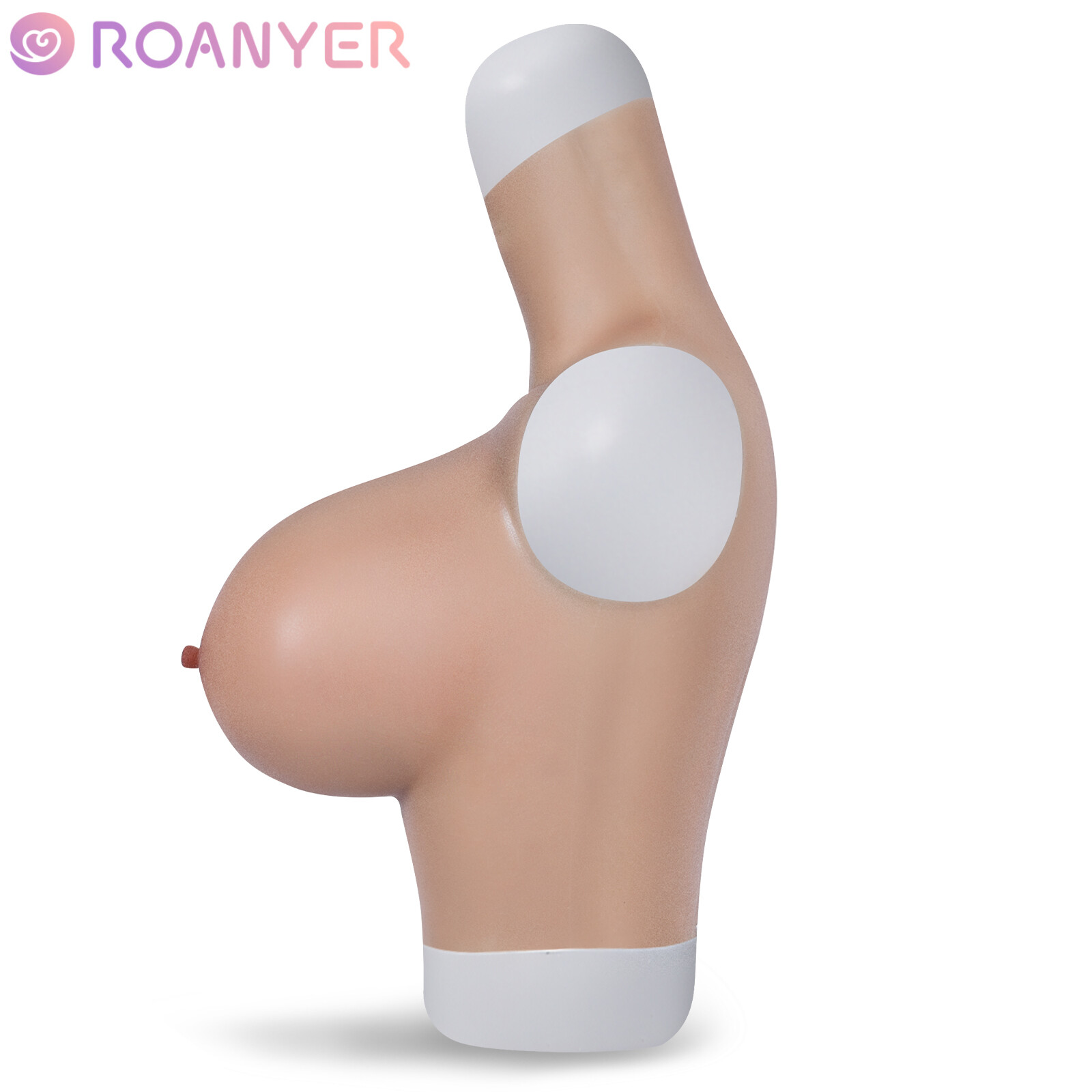 Roanyer Silicone G H Cup Breast Forms for Drag Queen Fake Boob Breastplate
