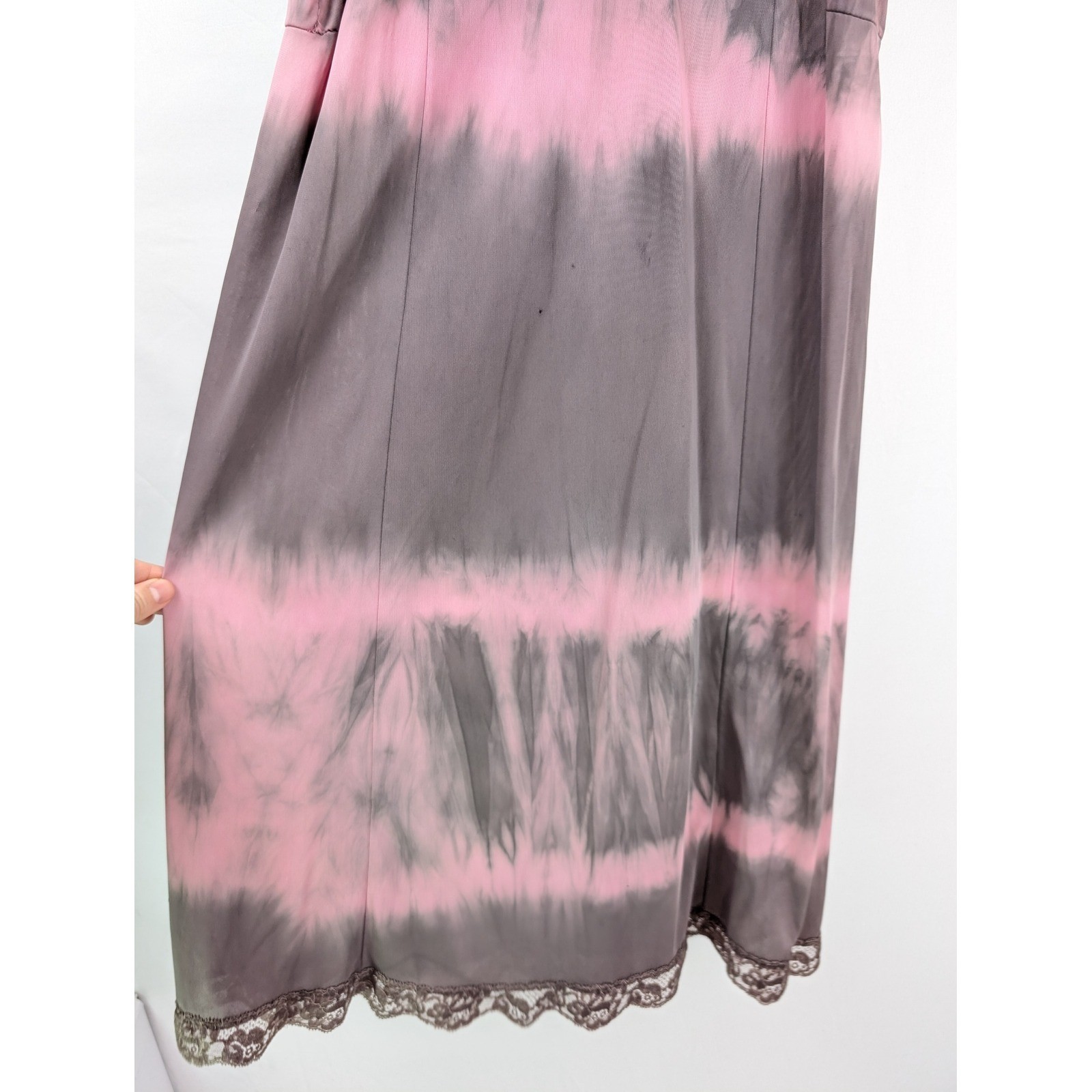 Vintage Hand Dyed Slip Dress Size S Pink Purple Fairy Grunge Boho Y2K Festival