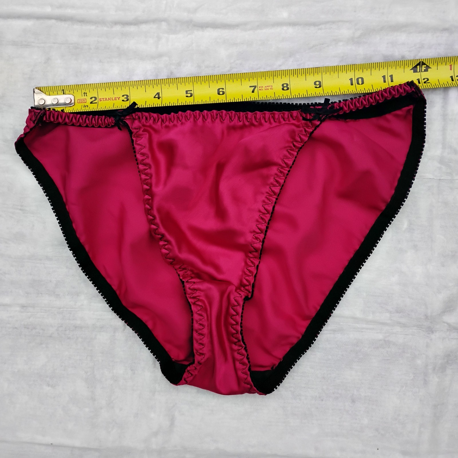 Vintage 90s L/7 Jolie Charmeuse Satin String Bikini Panties Excellent Condition