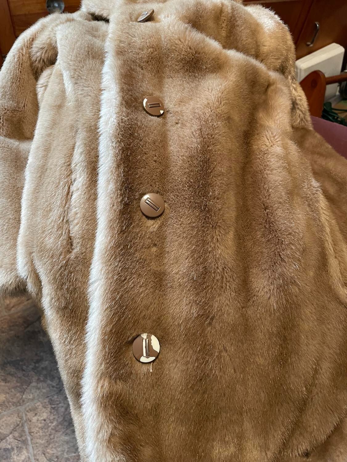 Vintage 60’s Faux Mink Women’s Jacket Sz XL Grandella II Styled by Sportowne Tag