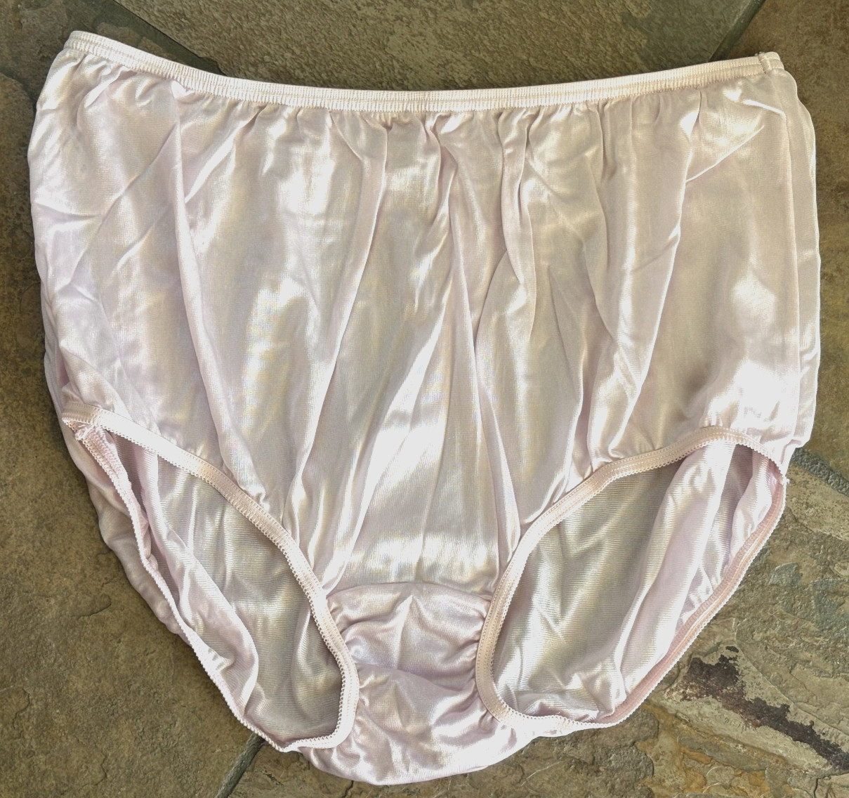 TERI Lingerie 10/3XL PINK SATIN All Nylon Silky Full Brief Panties Style #331