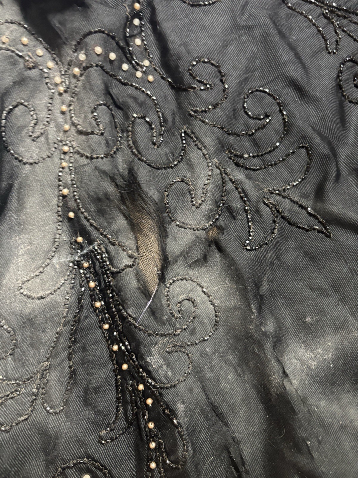 Antique Victorian Mourning Caplet 1890s-1900s?