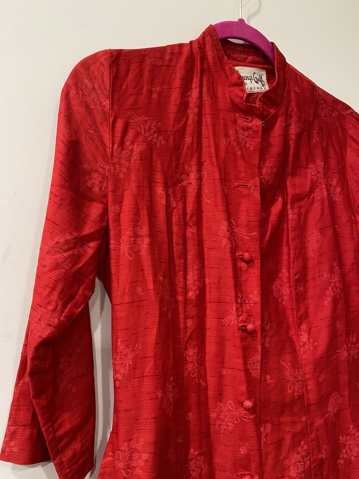 LOUNGE CRAFT 60s 70s VINTAGE SET RED FLORAL XS