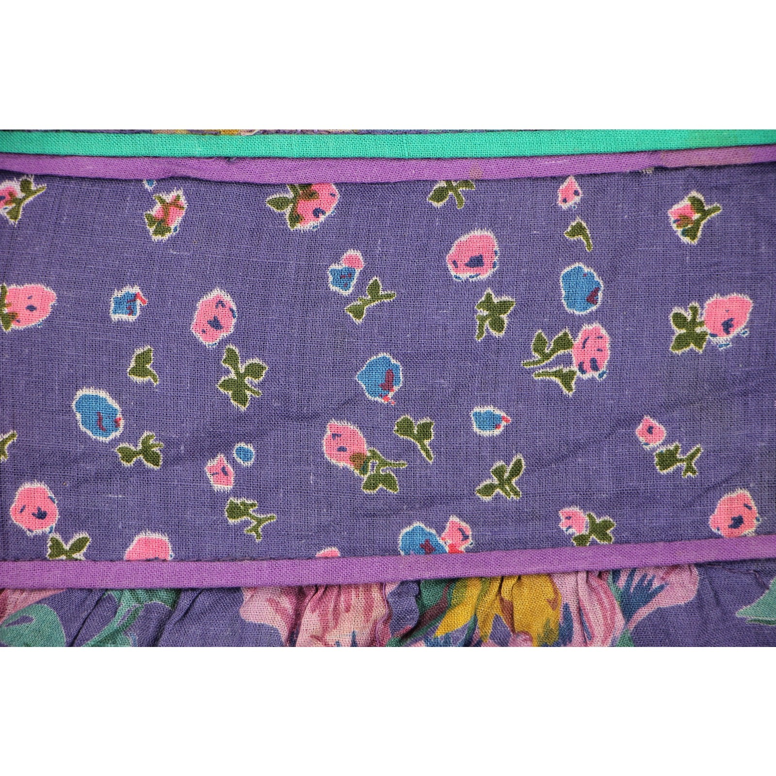 Vintage Broadway Star Floral Festival Cottagecore Romantic Gypsy Boho Dress XS