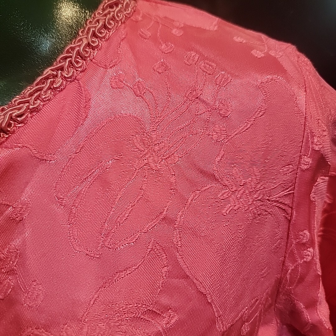 60s Lisanne Vintage Loungewear Melon Pink Medium 36-38″Ch 52 Len Zipper Brocade