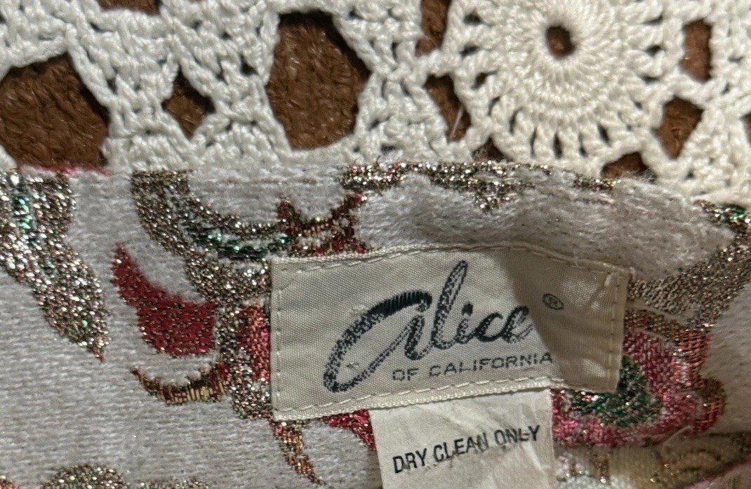 VTG 60s 70s Alice Of California Floral Maxi Skirt Boho Classic Intricate Design