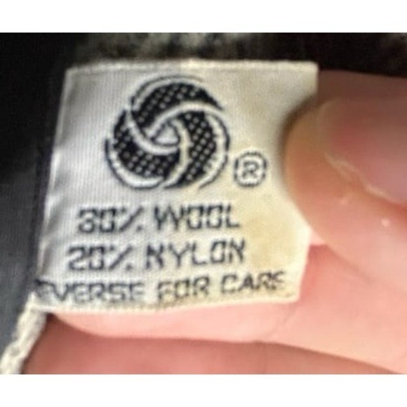 Vintage Herman Kay Herringbone Twill Wool Grey Coat Sz Womens XL