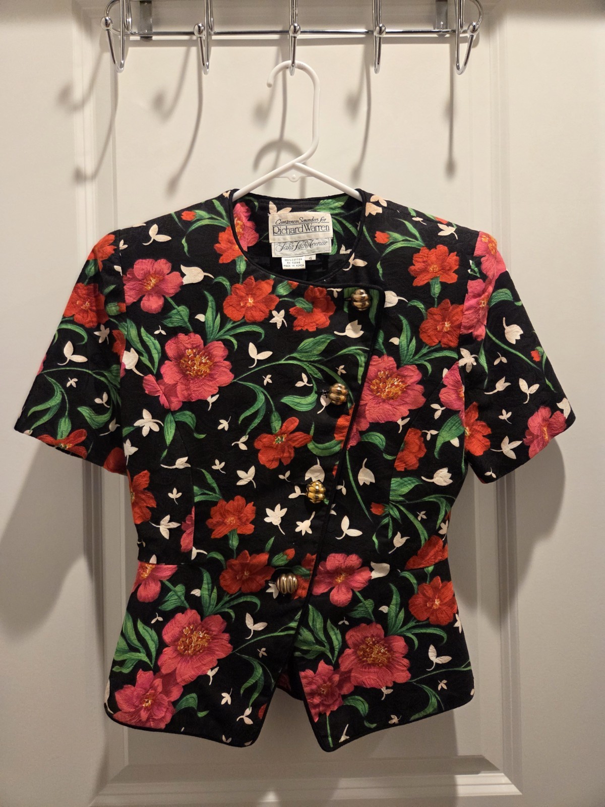 VNTG Constance Saunders For Richard Warren Saks Fifth Avenue Blazerette Size 4