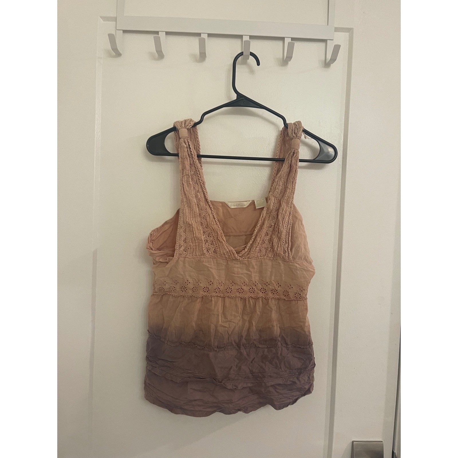 Vintage Y2K Boho Brown Tank Top Cottagecore Beachy Coastal