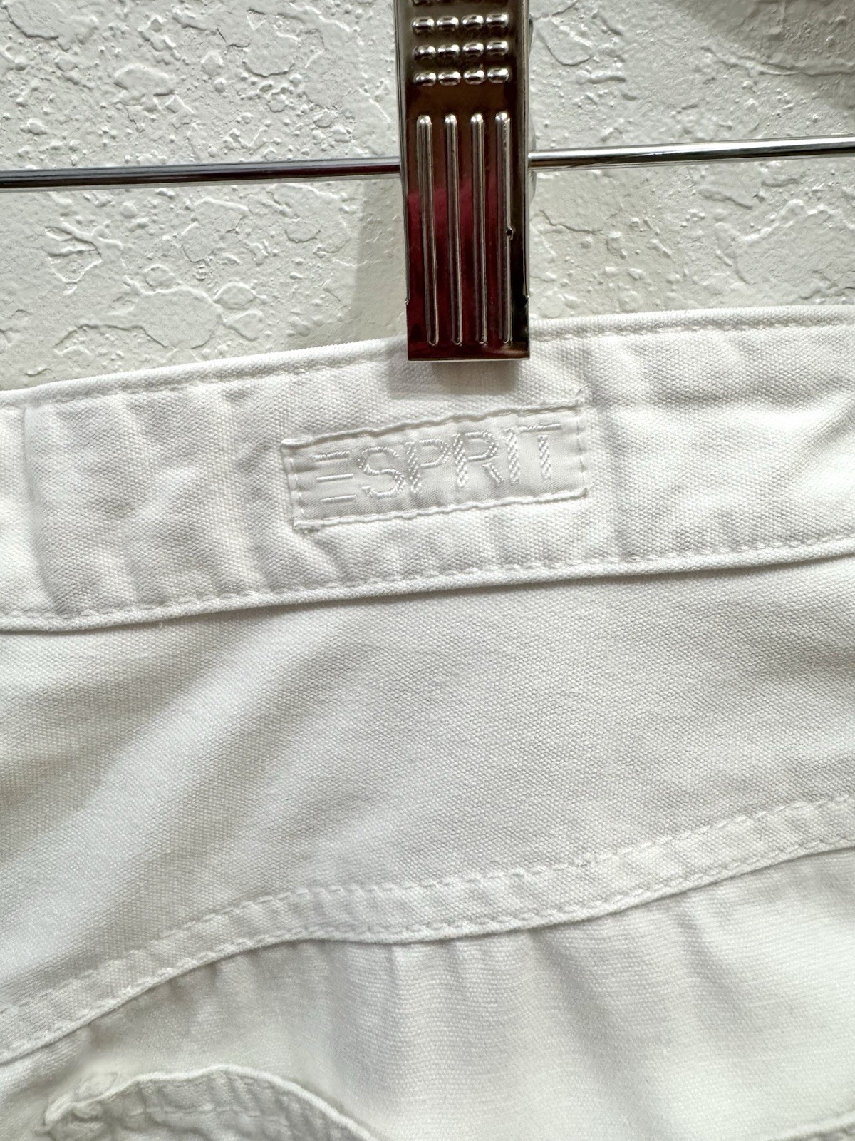 Vtg 80s 90s Esprit Sport White Pleated Cotton Shorts High Waist Mom Safari Sz7/8