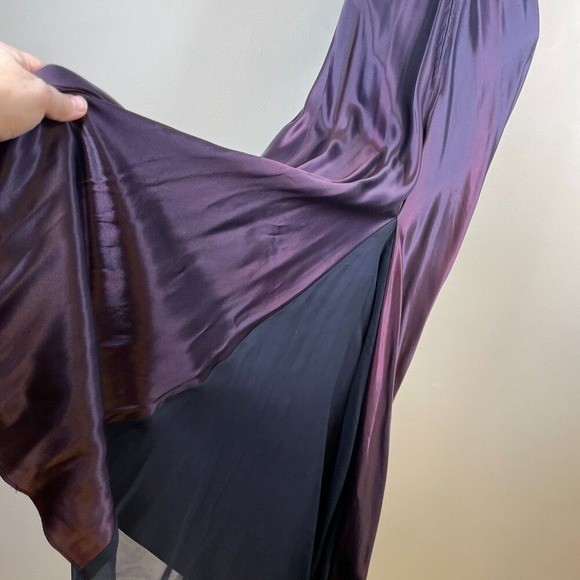 Vintage Y2K Morgan Co Whimsigoth Fairy Silky Slip Dress Small Purple Maxi HOCO