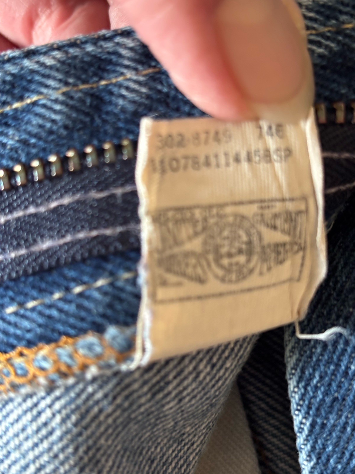 Vintage Union Made Women’s LEE High Waisted Med Wash Straight Sz Jr 5 1970s-80s