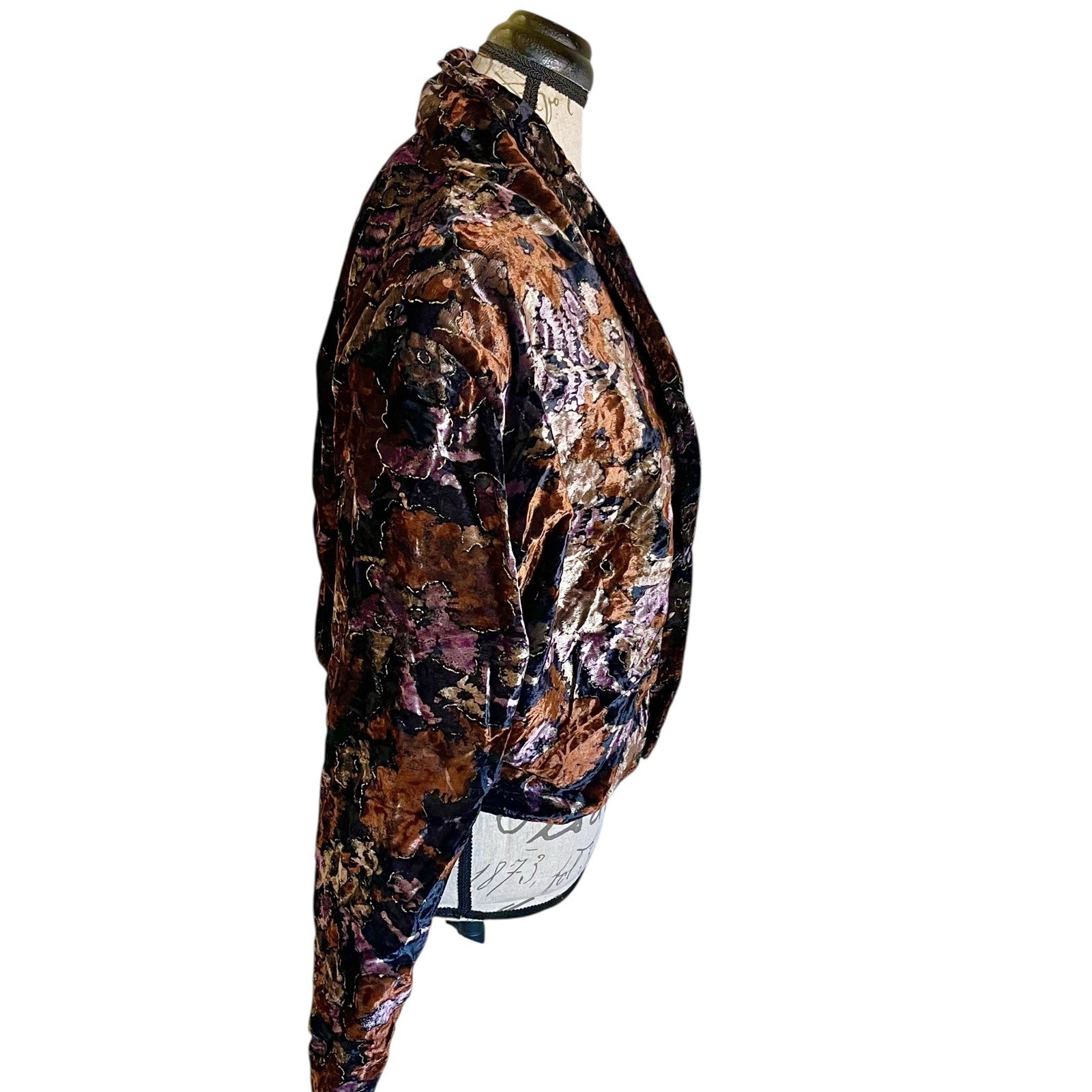 Vintage My Boyfriend’s Back Women’s Blazer Jacket One Size Floral Velvet Retro