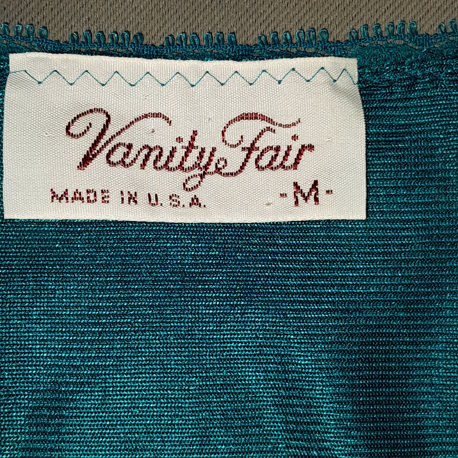 Vanity Fair Midi Nightgown Womens M Green Lace Negligee Made USA Vintage NWT