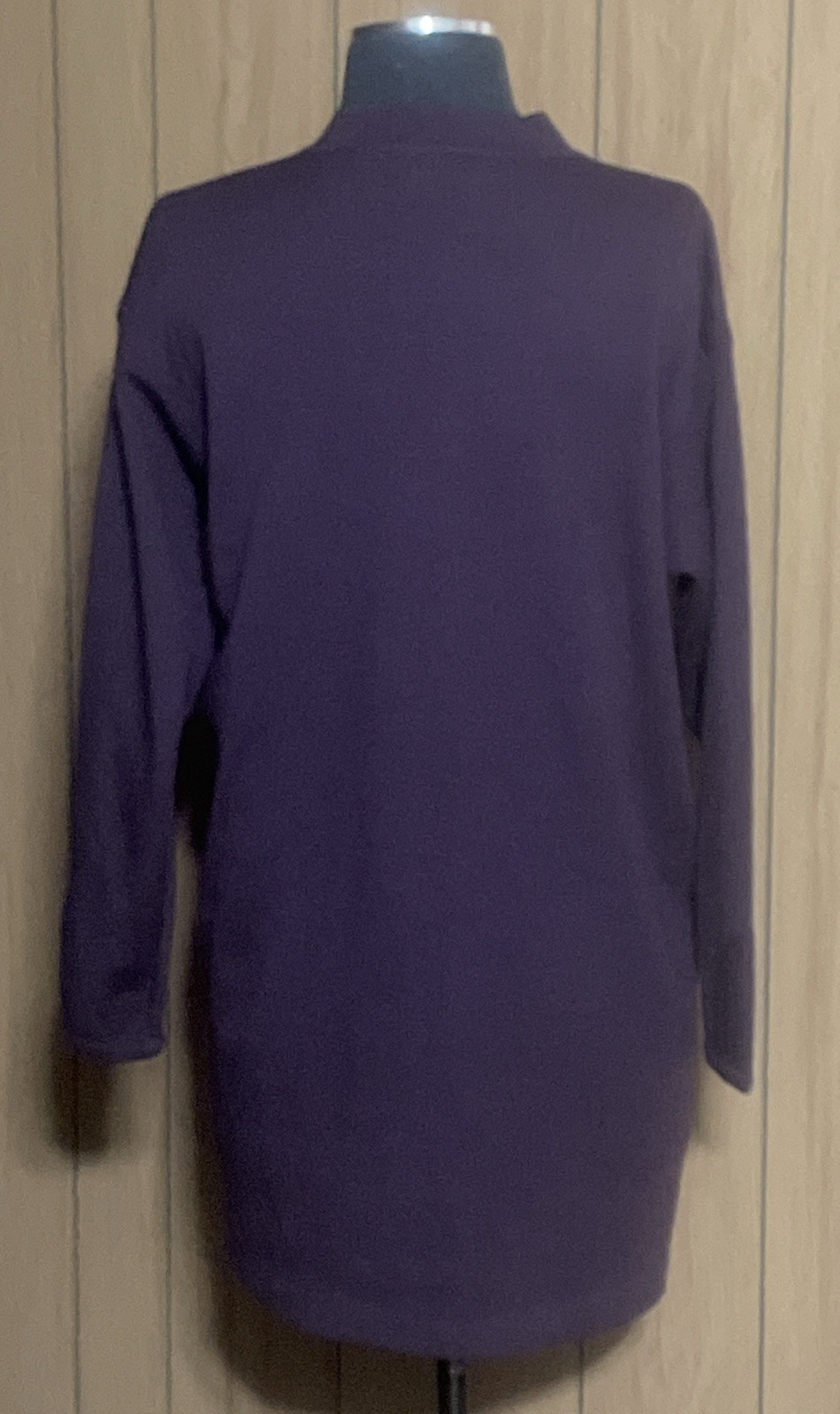 Liz Claiborne Sweater Dress Teal Knit Gold Buttons Office Burgundy Sz M VTG 80s