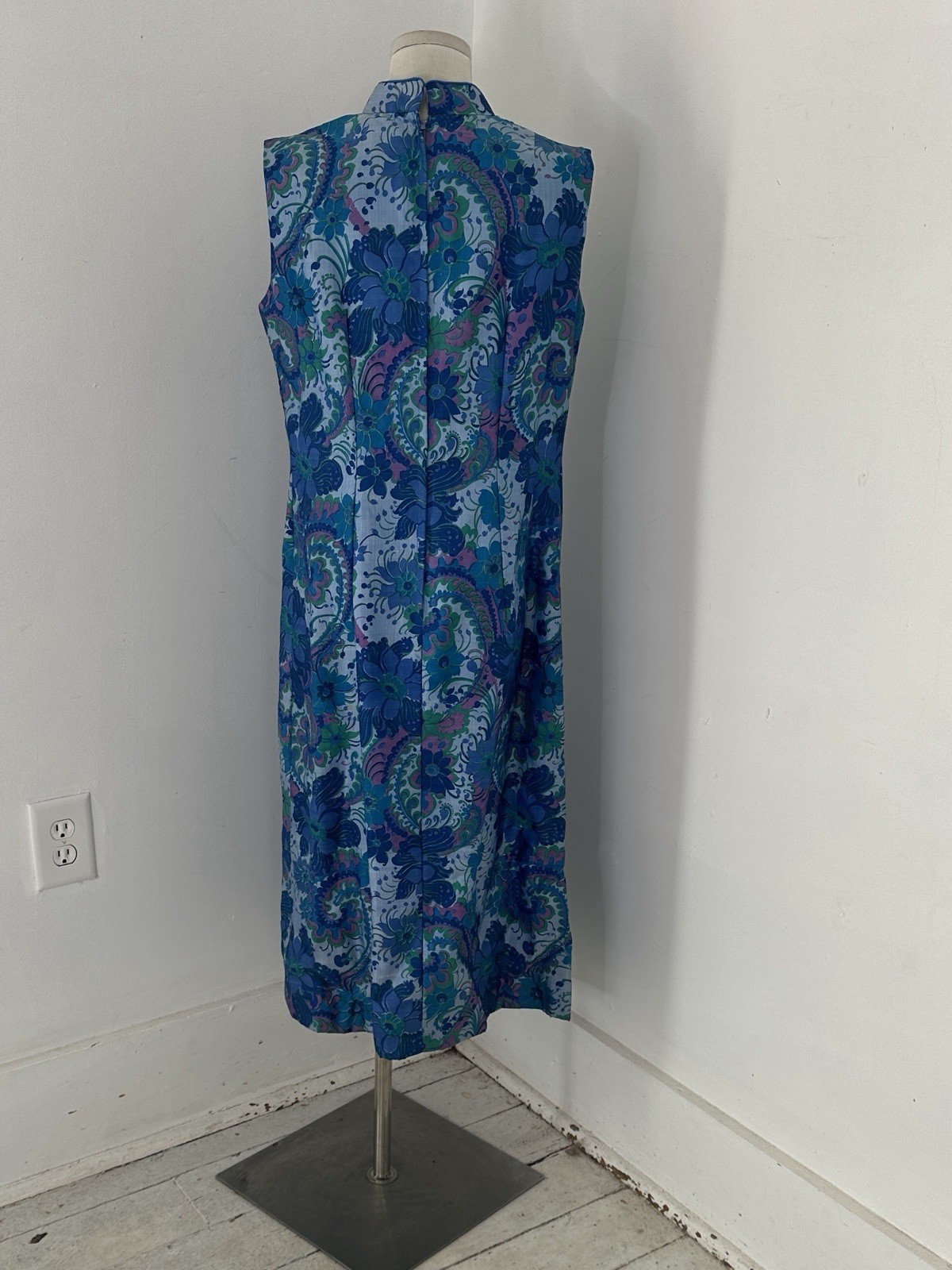 Vintage Flower Power Asian Inspired MIDI Day Dress