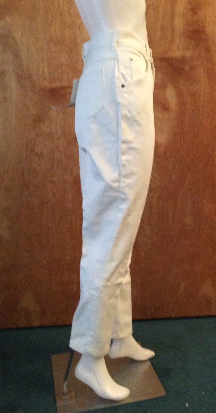 1980s Womens White Jeans Denim Republic New Old Stock Original Tags Attaches